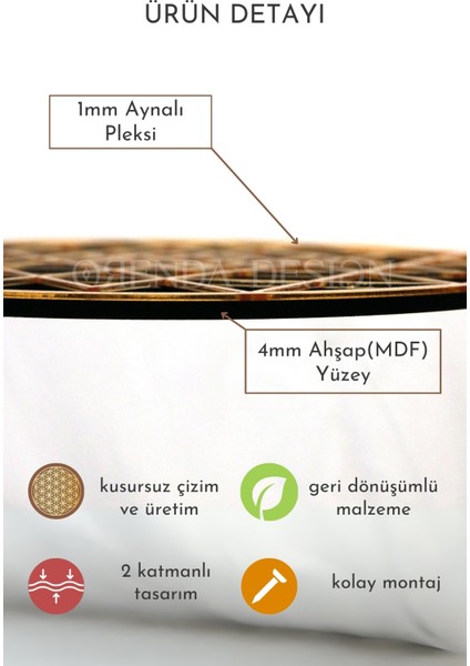 3 Kutsal Geometri Yaşam Çiçeği - Torus - Sri Yantra 3'lü Dönüşüm Seti (Gold) Altın Geometrik Plasti fırsatları