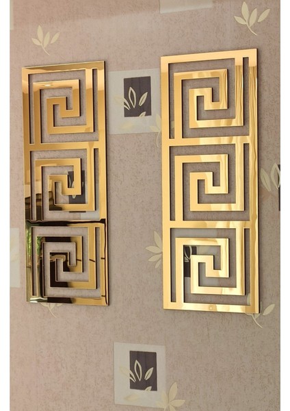 Altın Dekoratif Özel Tasarım Duvar Tablo (2 Adet) 2 Parça Avangard fiyatları