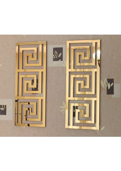 Altın Dekoratif Özel Tasarım Duvar Tablo (2 Adet) 2 Parça Avangard modelleri
