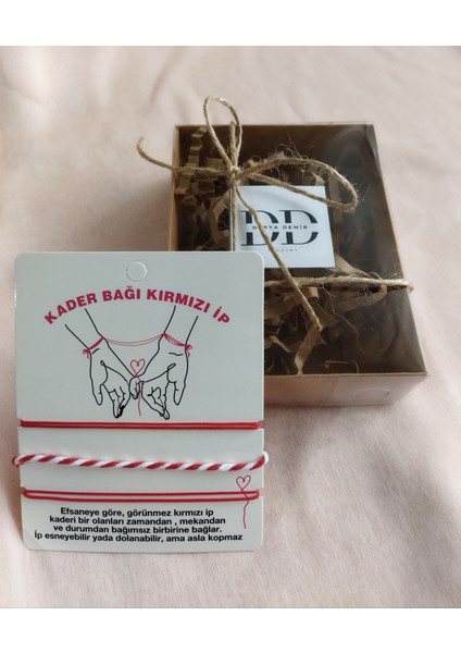 Unisex Marteniçkalı Kırmızı 2'li Makrome Ip Detaylı Şans Bilekliği fiyatları