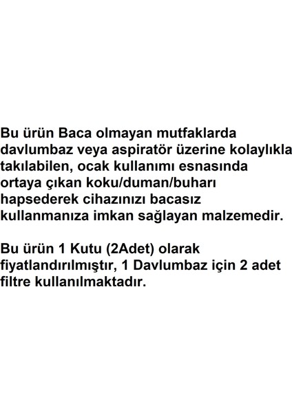 3445 (3445611004) Davlumbaz Için Yıkanabilir Karbon Filtre 2-3 Yıl Kullanılmaktadır