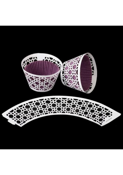 Cupcake Kenar Danteli - Petek - 10 Adet