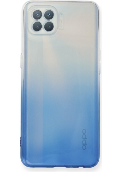 Oppo Reno 4 Lite Kılıf Lüx Çift Renkli Silikon - Mavi 277097