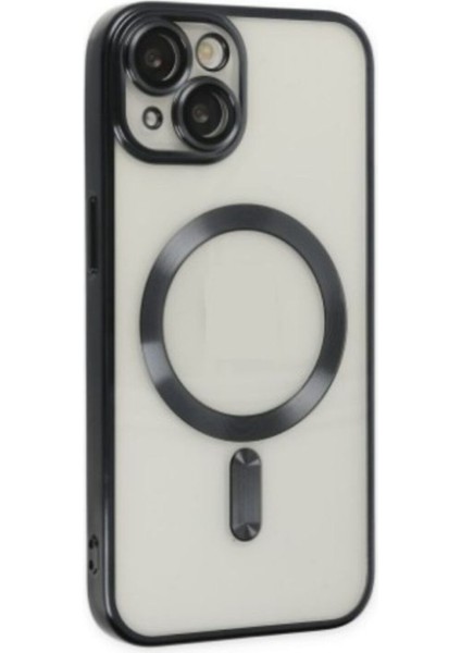 iPhone 13 Kılıf Kamera ve Lens Korumalı Kablosuz Şarj Uyumlu Arkası Şeffaf Kapak