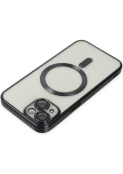 iPhone 13 Kılıf Kamera ve Lens Korumalı Kablosuz Şarj Uyumlu Arkası Şeffaf Kapak