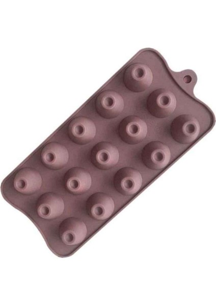 Çikolata Kalıbı, Silikon, Yuvarlak Dolgulu, 18,5X14,5X1,5 cm