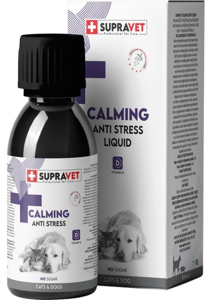 Calming Anti Stress Kedi ve Köpekler Için Sıvı Sakinleştirici Damla 100 ml