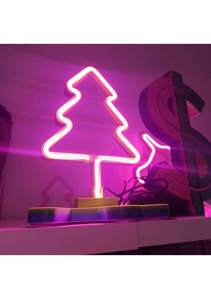 Neon Işıklı Çam Ağacı modelleri