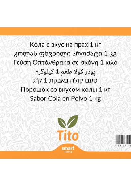Toz Kola Aroması [suda Çözünür] - 1 kg fiyatları