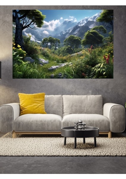 Dağ Manzarası Cam Tablo fiyatları