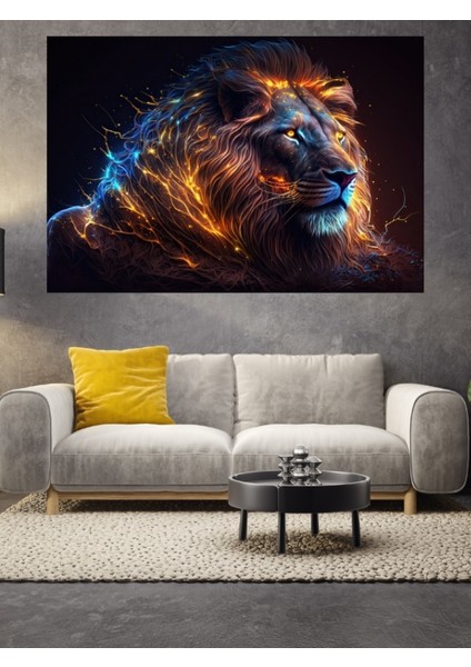 3D Aslan Cam Tablo