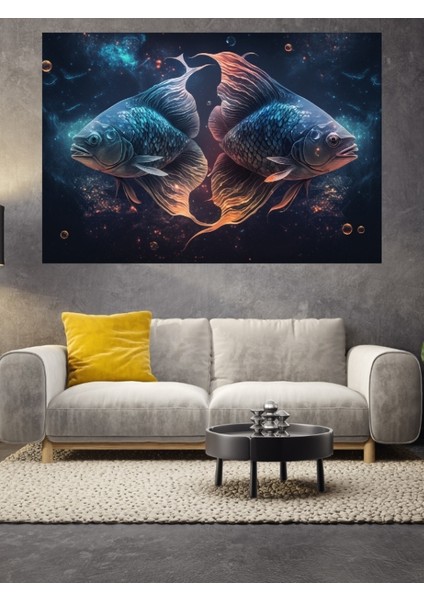 3D Balıklar Cam Tablo fiyatları