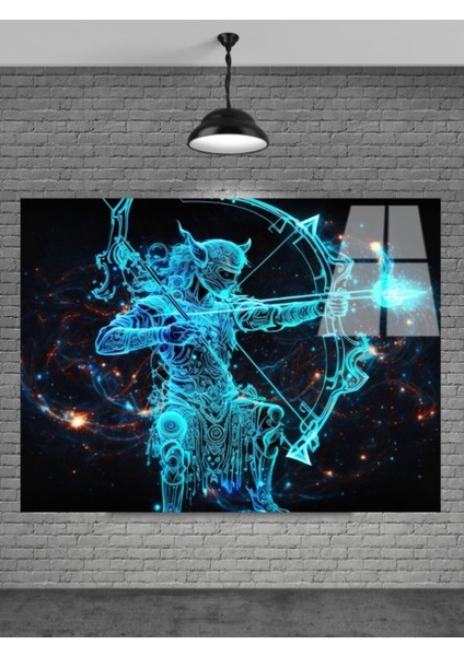 Neon Okçu Cam Tablo