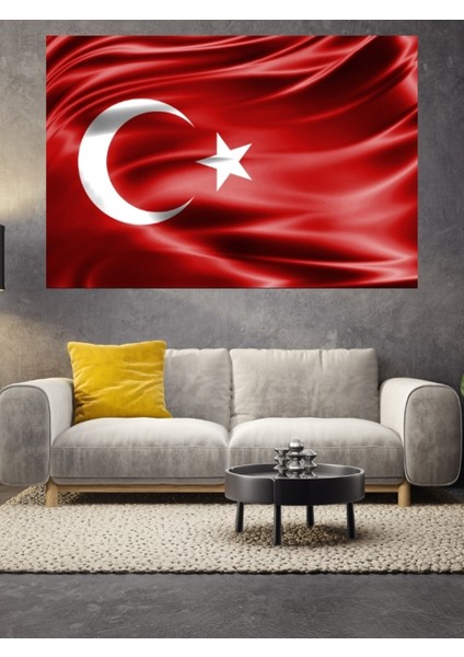 Türk Bayrağı Cam Tablo