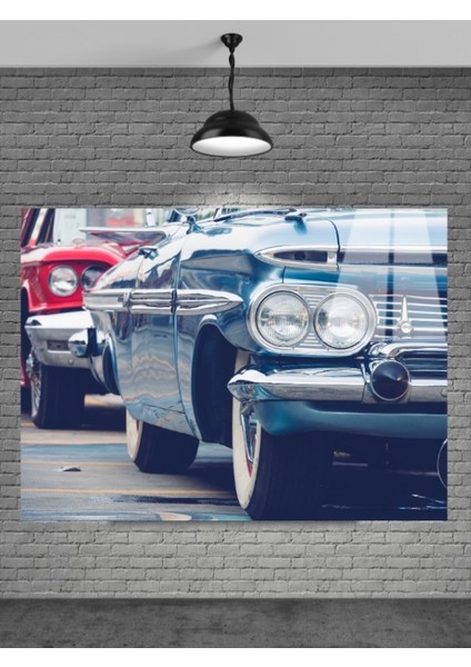 Klasik Araba Cam Tablo