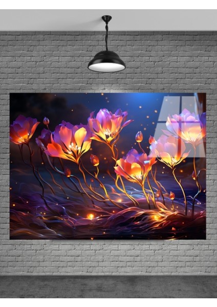 Sevilen Seri Çiçek Cam Tablo