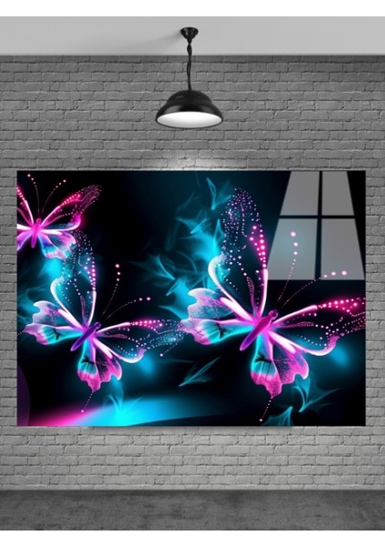 3D Kelebek Cam Tablo