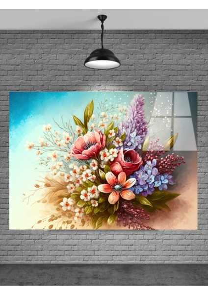 Sevilen Seri Çiçek Cam Tablo