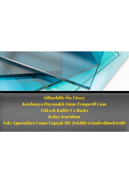 Dünya ve Gezegenler Cam Tablo