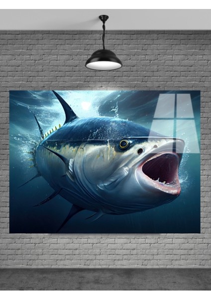 Köpek Balığı Cam Tablo