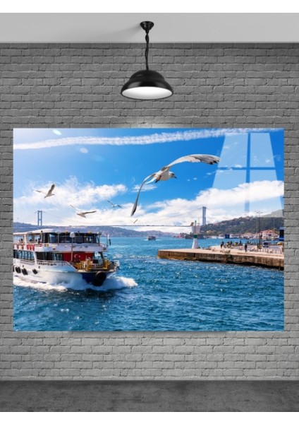 Istanbul Manzarası Cam Tablo