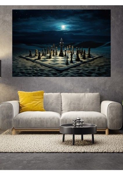 Gece Satranç Taşları Cam Tablo fiyatları