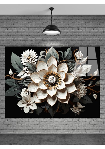 Sevilen Çiçek Serisi Cam Tablo