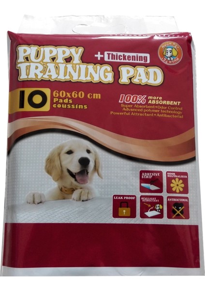 Trainingpads Tuvalet Eğitim Pedi 60X60CM 10LU Yapışkanlı Çiş Pedi