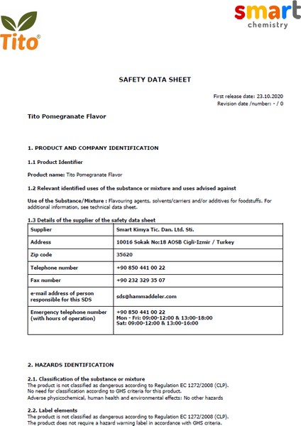 Nar Aroması Suda Çözünür - 10 ml fırsatları