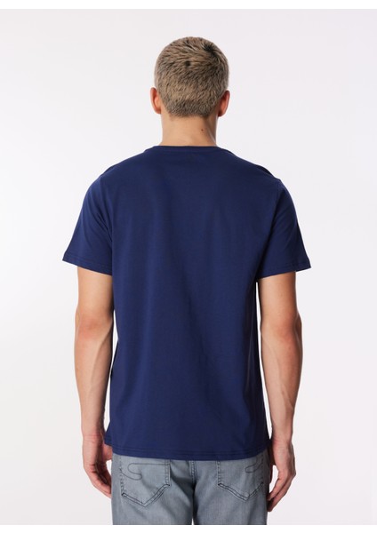 Yuvarlak Yaka Lacivert Erkek T-Shirt 242 Lcm 242017 Londonlogo Lacivert indirimleri