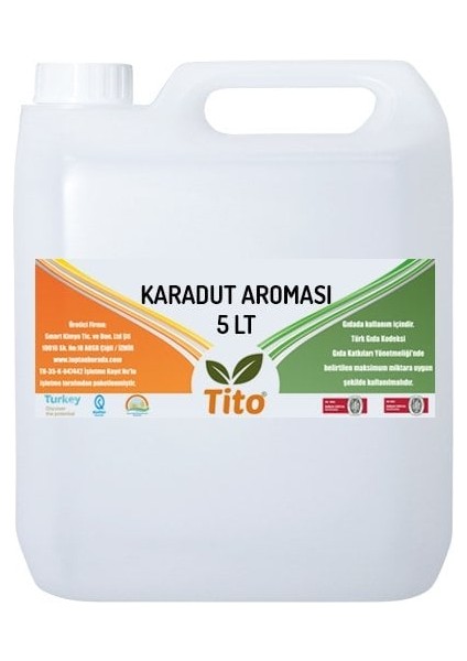 Karadut Aroması [suda Çözünür] 5 Lt