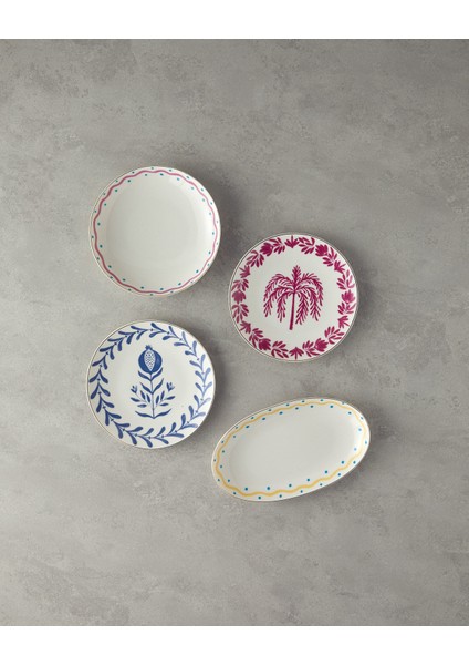 Fuchsia Carny Bone Porselen Çukur Tabak 20 cm Fuşya-Mavi fırsatları