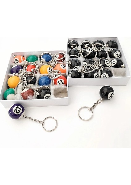 Bir Stil Mini Bilardo Şekilli Anahtarlık Reçine Bilardo Topu Anahtarlık Siyah 8 (Yurt Dışından) fiyatları