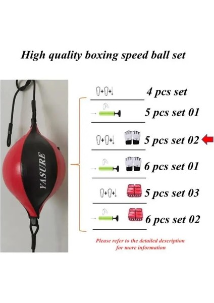 Yeni 5'li Set 02 Stili Pu Boks Topu Armut Boks Torbası Eğitimi Reaksiyon Hızı Hız Topları Muay Thai Punch Boxe Fitness Spor Ekipmanları Eğitimi (Yurt Dışından)