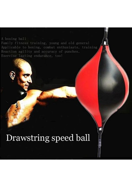 Kırmızı 2 Tarzı Pu Boks Eğitimi Boks Torbası Fitness Muay Thai Çift Uçlu Boks Hız Topu Armut Şişme Boks Ekipmanları Vücut Geliştirme (Yurt Dışından) fırsatları