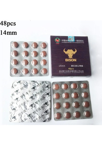 14MM 48 Adet Tarzı H Adet Havuz Cue Uçları mm Çap Smh Sertlik Uçları Bilardo Snooker Uçları (Yurt Dışından)