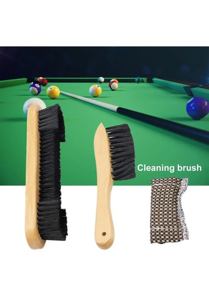Bir Stil Ahşap Bilardo Havuz Fırça Seti Bilardo Ray Fırçası Snooker Cue Bez Ray Temizleyici Fırça Havuz Aksesuarları Masa Bilardo Temizleyici (Yurt Dışından) fırsatları