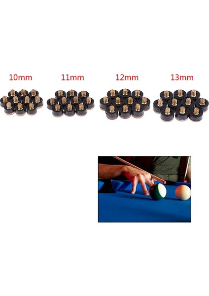 10MM Tarzı Bilardo Bilardo Bilardo Istakası Snooker Değiştirme 10 ~ 13MM Için Cue Tooker Aksesuarlarında Rew (Yurt Dışından) fiyatları