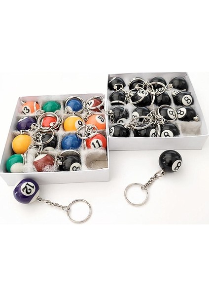 Bir Stil Mini Bilardo Şekilli Anahtarlık Reçine Bilardo Topu Anahtarlık Siyah 8 (Yurt Dışından) modelleri