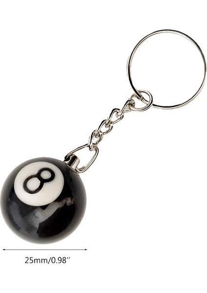 Bir Stil Mini Bilardo Şekilli Anahtarlık Reçine Bilardo Topu Anahtarlık Siyah 8 (Yurt Dışından) indirimleri