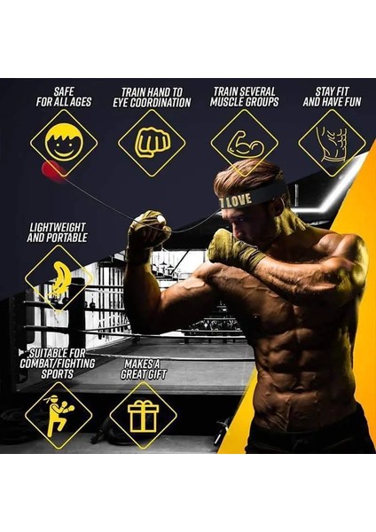 20G Siyah Top Seti Stili Boks Refleks Topu Mma Sanda Boxer Reaksiyon Gücünü Kaldırma El Göz Eğitim Seti Stres Spor Salonu Boks Muay Thai Egzersiz Topu (Yurt Dışından) indirimleri