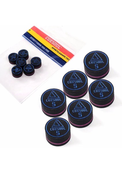 Cuesoul Et Pigskin Layer Bilardo Bilardo Cue Tips - Yumuşak (Yurt Dışından)