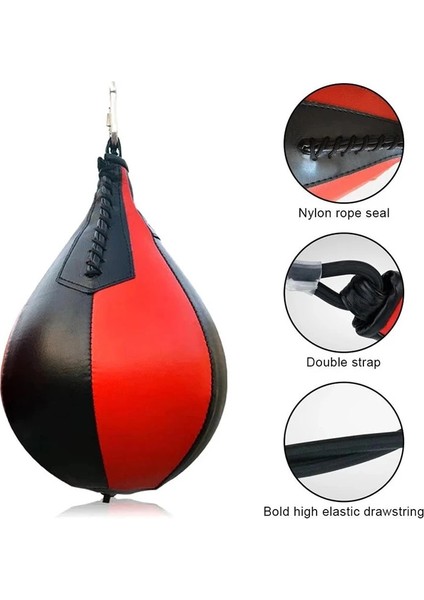 Kırmızı Stil Pu Deri Boks Boks Hedef Çanta Boks Refleks Hız Topu Boks Muay Thai Eğitim Armut Topu Spor Salonu Ev Fitness Ekipmanları (Yurt Dışından) modelleri