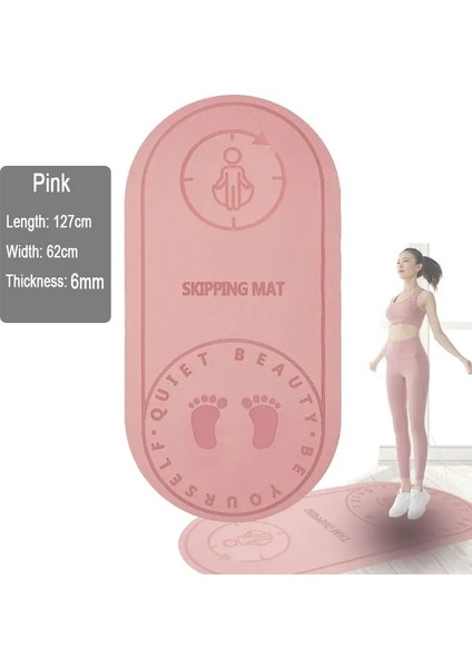 6 mm Pembe Atlama Stili Atlama Ipi Mat Kaymaz Mat Tpe Yoga Mat Atlama Zemin Egzersizleri Spor Pedleri Için Sessiz Yoga Pedi Dokulu Kalın 6mm Yüksek Yoğunluk (Yurt Dışından)
