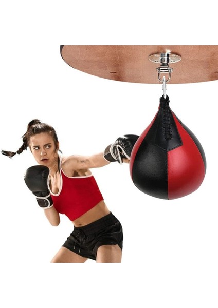 A-0503 Stili Pu Deri Boks Topu Armut Şişme Yetişkinler Fitness Eğitimi Dövüş Egzersizi Çift Uçlu Refleks Boks Hız Topları (Yurt Dışından) fırsatları