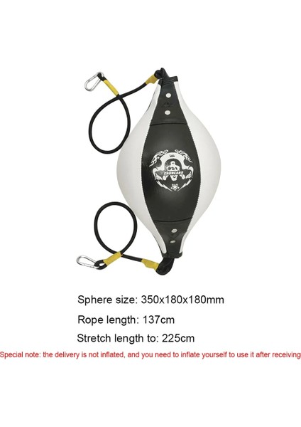 Beyaz Stil Boks Topu Pu Armut Boks Torbası Refleks Çift Uçlu Boks Dodge Hız Topu Şişme Zeminden Tavana Boks Torbası (Yurt Dışından)