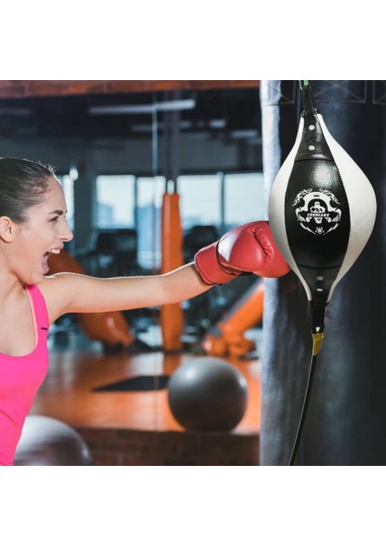 Beyaz Stil Boks Topu Pu Armut Boks Torbası Refleks Çift Uçlu Boks Dodge Hız Topu Şişme Zeminden Tavana Boks Torbası (Yurt Dışından) modelleri