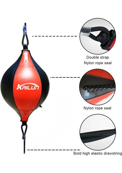 Top Stili ile Küçük Kafa Boks Topu Boks Torbası Fitness Spor Aracı Ev Jimnastik Eğitimi Pu Ekipmanları Muay Thai Egzersiz Reaksiyon Hızı Siyah Beyaz Kırmızı (Yurt Dışından) fırsatları