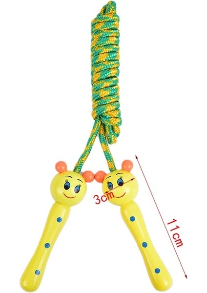 Bir Stil Ahşap Saplı Spor Vücut Geliştirme Fitness Güzel Çizgi Film Ip Atlama Ahşap Saplı 5 Renk Çocuklar Ip Atlama Ipleri (Yurt Dışından)