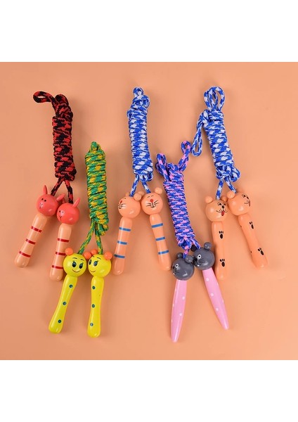 Bir Stil Ahşap Saplı Spor Vücut Geliştirme Fitness Güzel Çizgi Film Ip Atlama Ahşap Saplı 5 Renk Çocuklar Ip Atlama Ipleri (Yurt Dışından) fırsatları